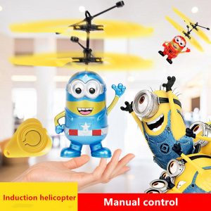 Minion Fly Flashing helicopter Hand Control RC Toys Minion Helicopter Quadcopter Drone Ar.drone with LED